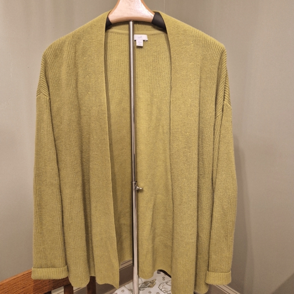 J Jill Green Open Front Cardian